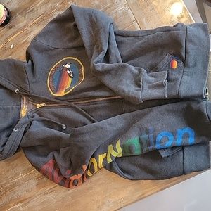 Aviator Nation logo zip up hoodie/sweatshirt